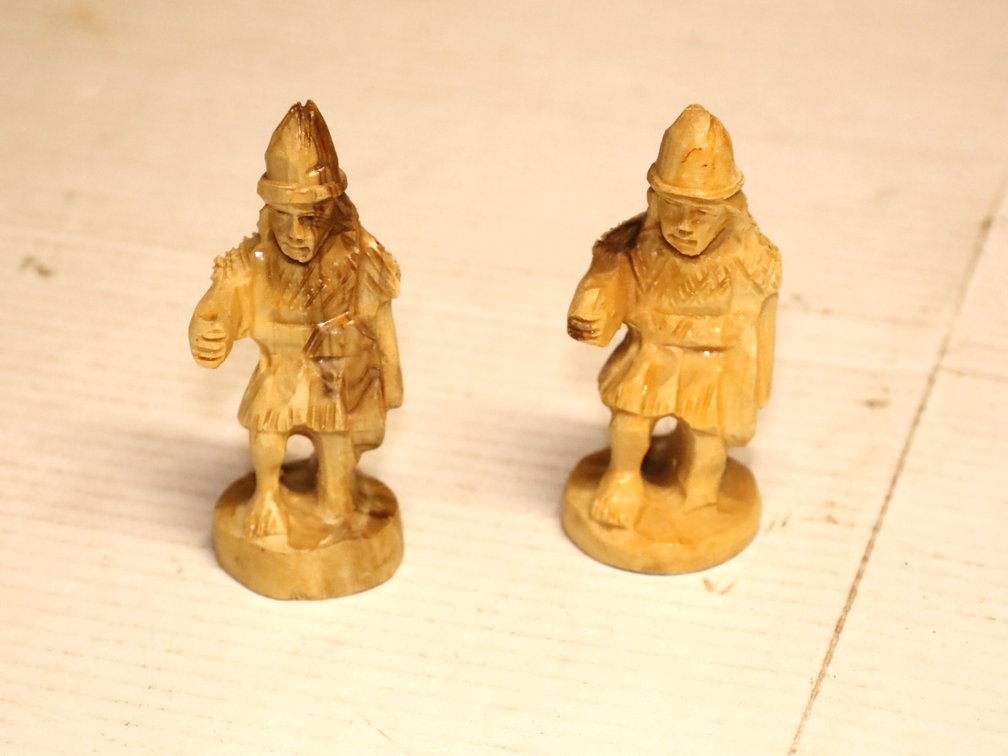 (2) Carved Figural Statues