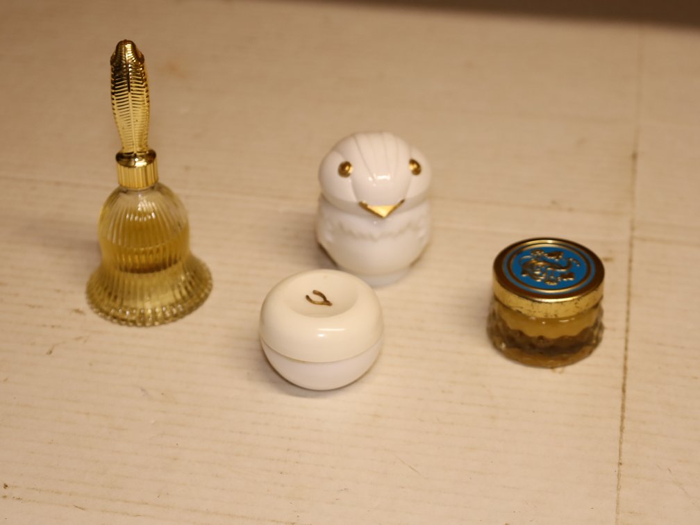 Vintage Avon Perfume Bottles & Owl Figurine