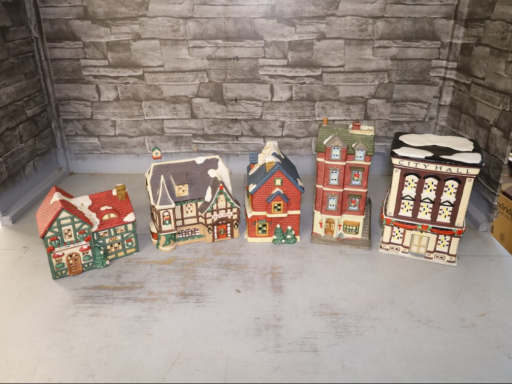 Ceramic Christmas Village Buildings