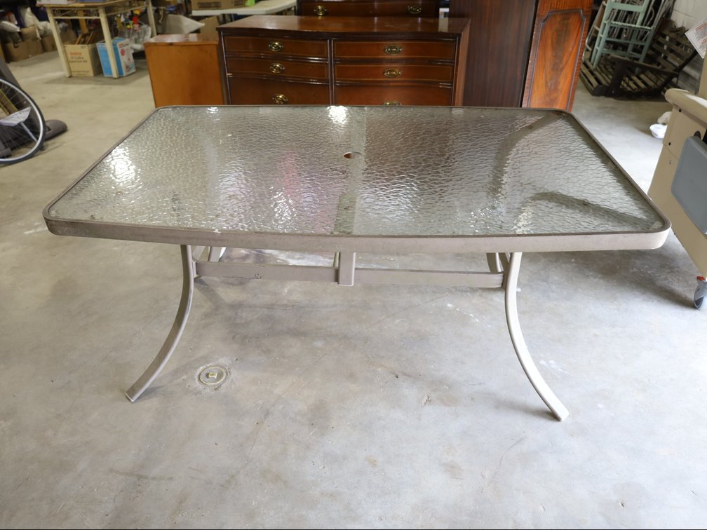 Glass-Top Patio Table