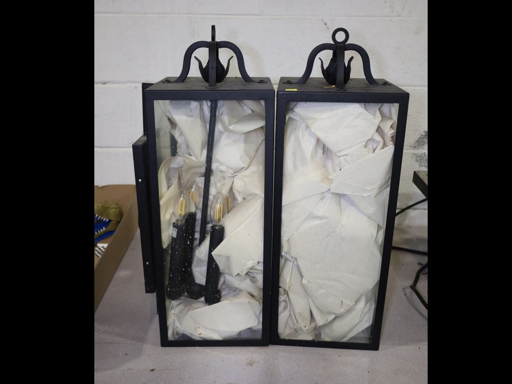 (2) Artisinal Wall Lanterns