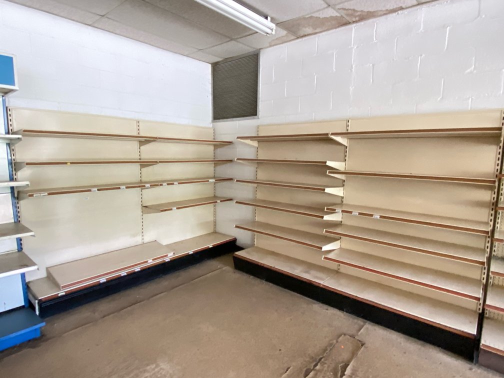 (4) Wall-Mounted Store Shelving Unit