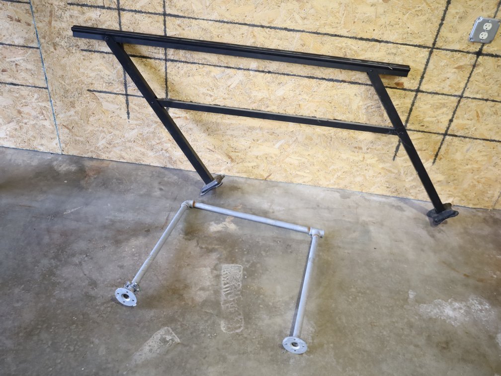 Metal Handrail and 3/4” pipe w/ floor flange