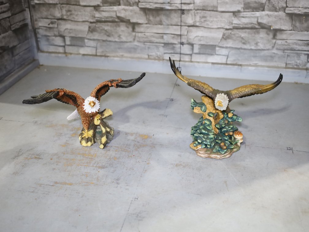 (2) Bald Eagle Figurines