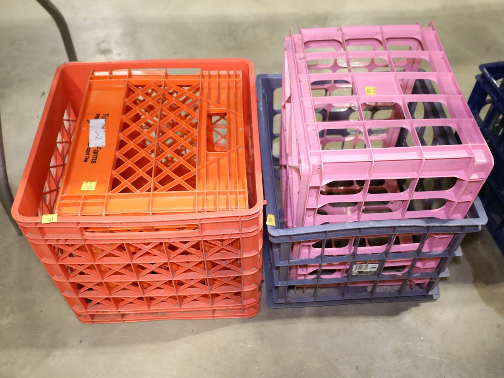 (6) Plastic Storage Crates