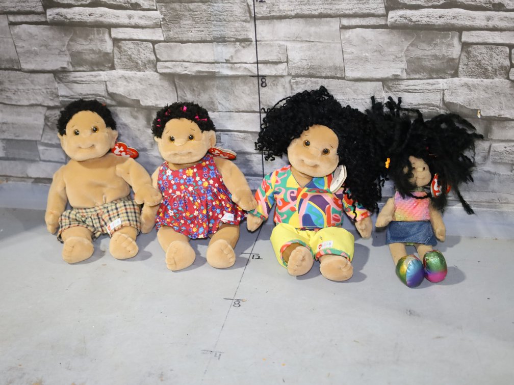 (4) Ty Beanie Kids Plush Dolls