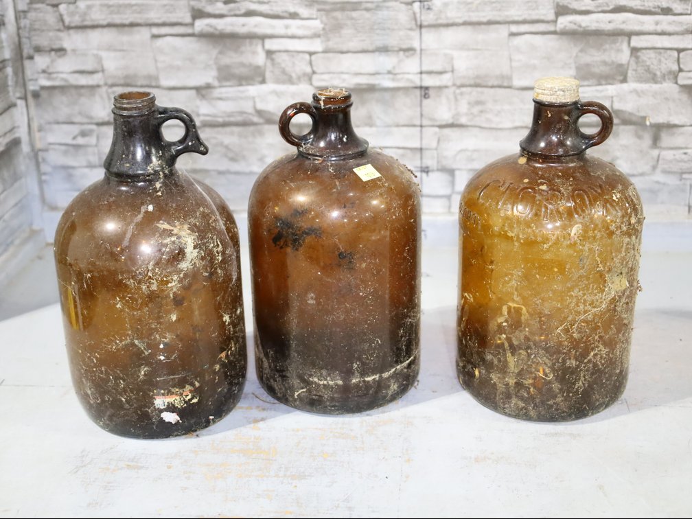 Amber Glass Jugs
