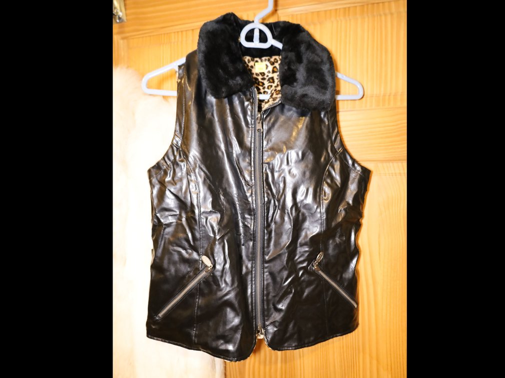 Fur Jacket & Faux Leather Vest