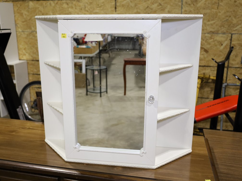 White Mirrored Medicine Cabinet