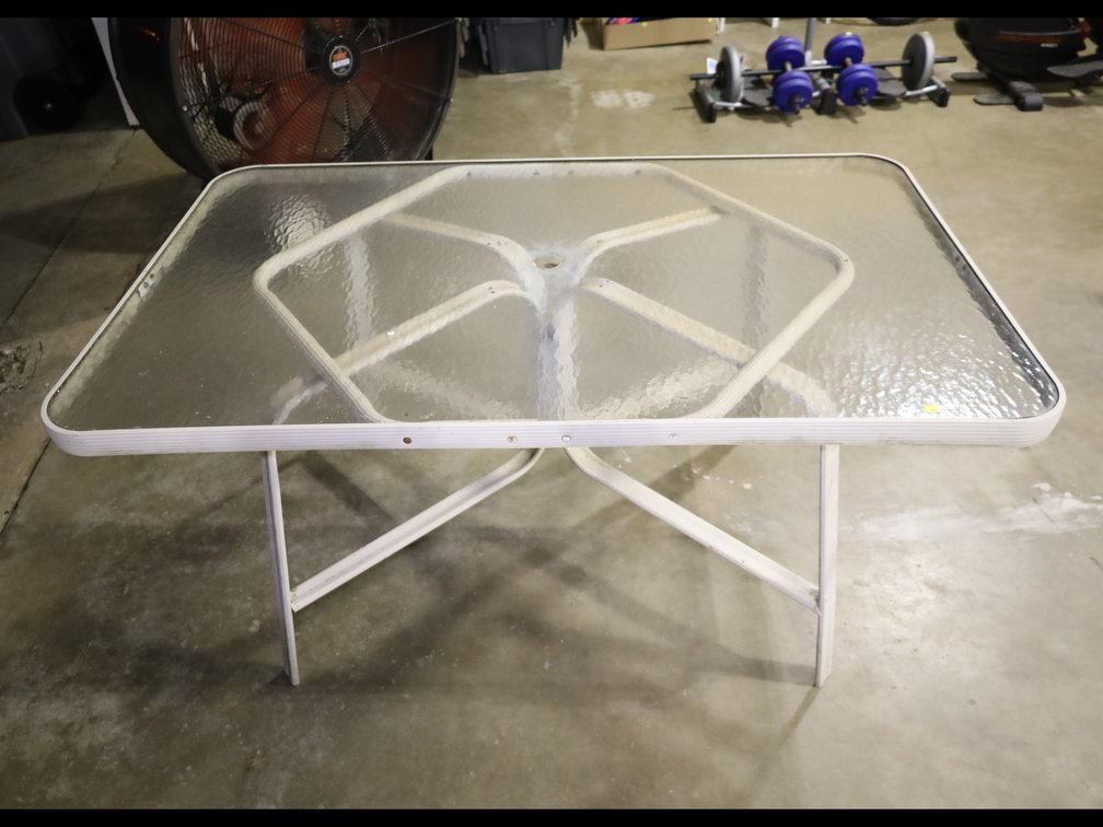 Glass-Top Patio Table