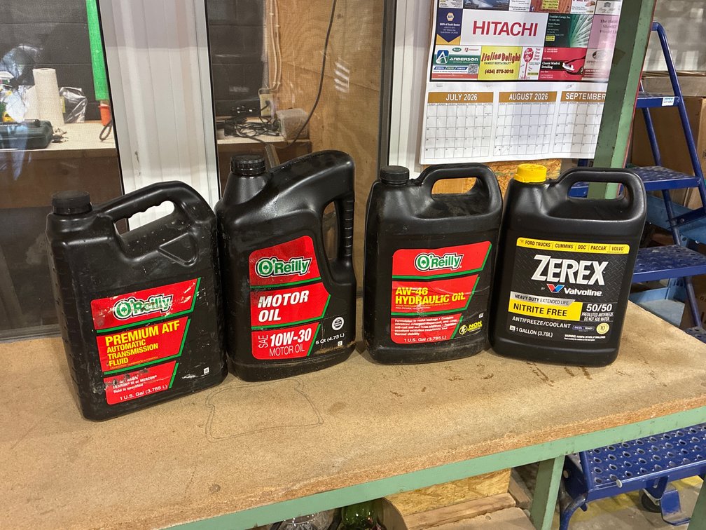 ATF Transmission Fluid, AW-40 Hydraulic Fluid, and more...