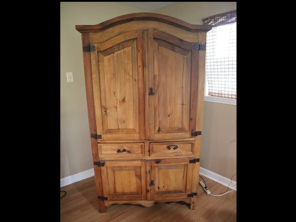 Traditional Wood Pine Armoire