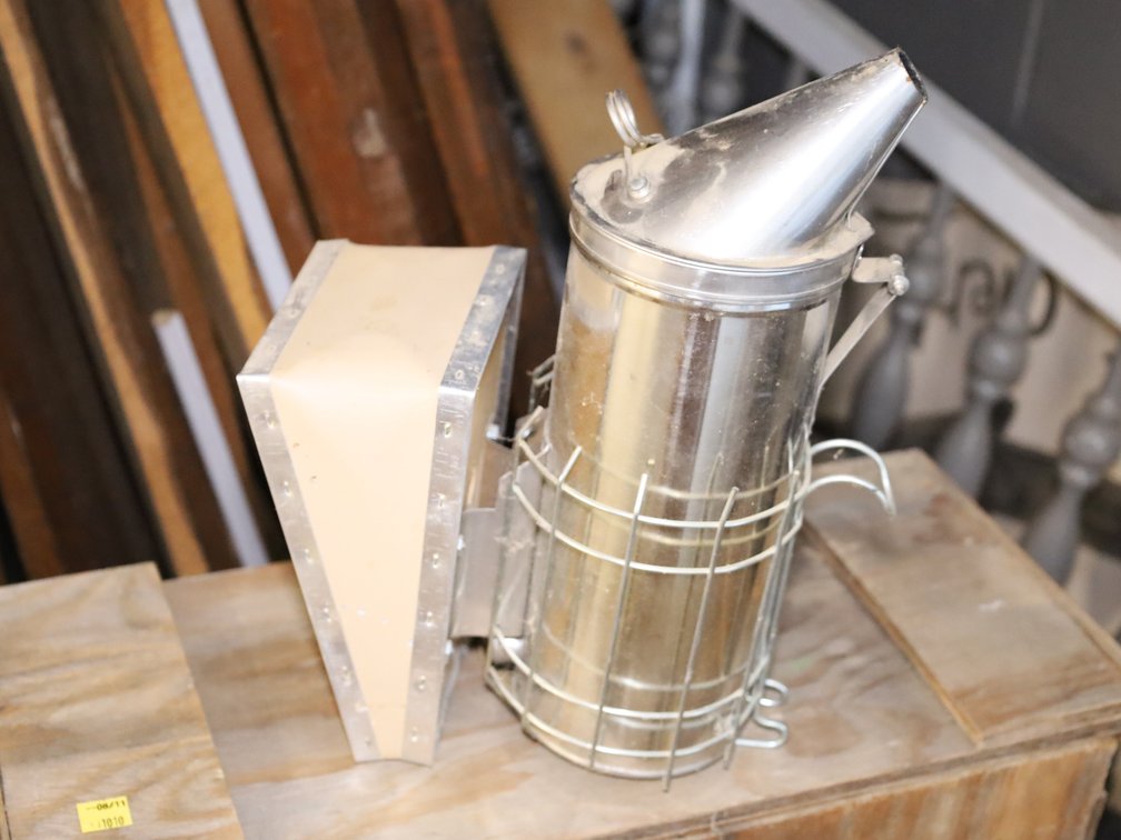 Bee Smoker w/ Bellow, Hive Boxes /w Screened Sides & More