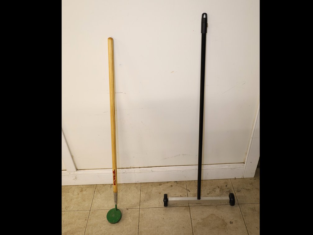 The Attractor Magnetic Pickup Tool & 15"w Rolling Magnetic Sweeper