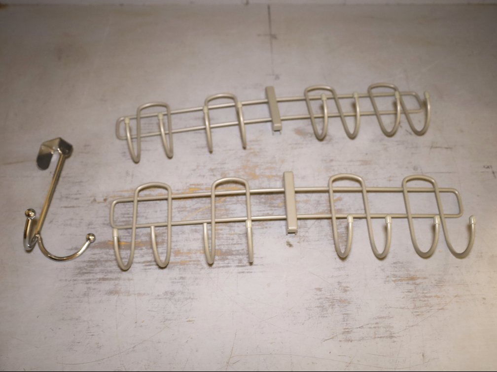 (2) Tie & Belt Racks, Over Door Hook Hanger, Vacuum Storage Bags
