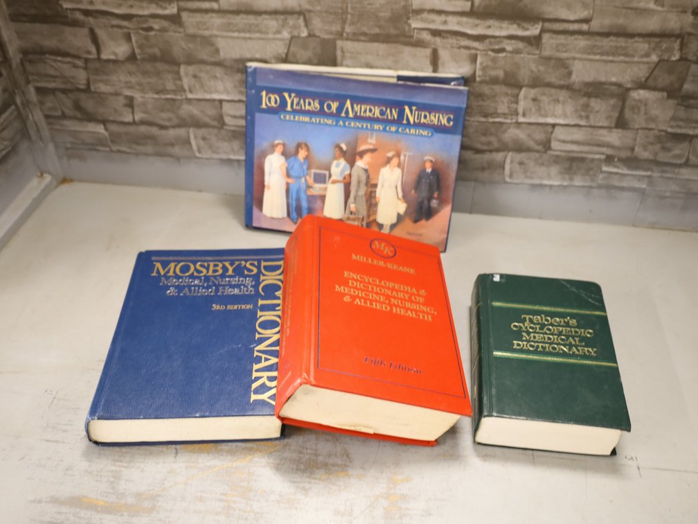Books: 100 Years of American Nursing & Assorted Medical/Nursing Dictionaries