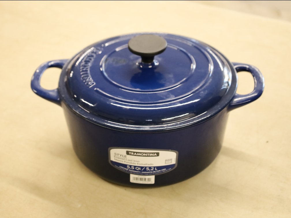 5,5 Qt. Blue Tramontina Enameled Cast Iron Dutch Oven and More