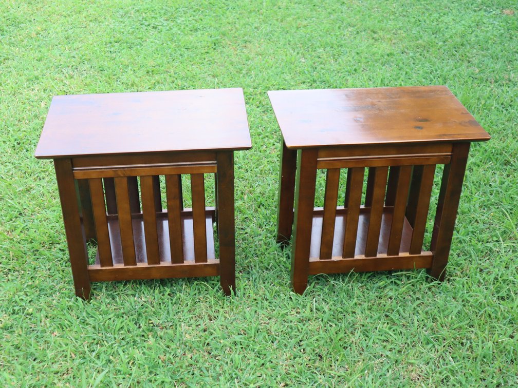 (2) Mission-Style End Tables
