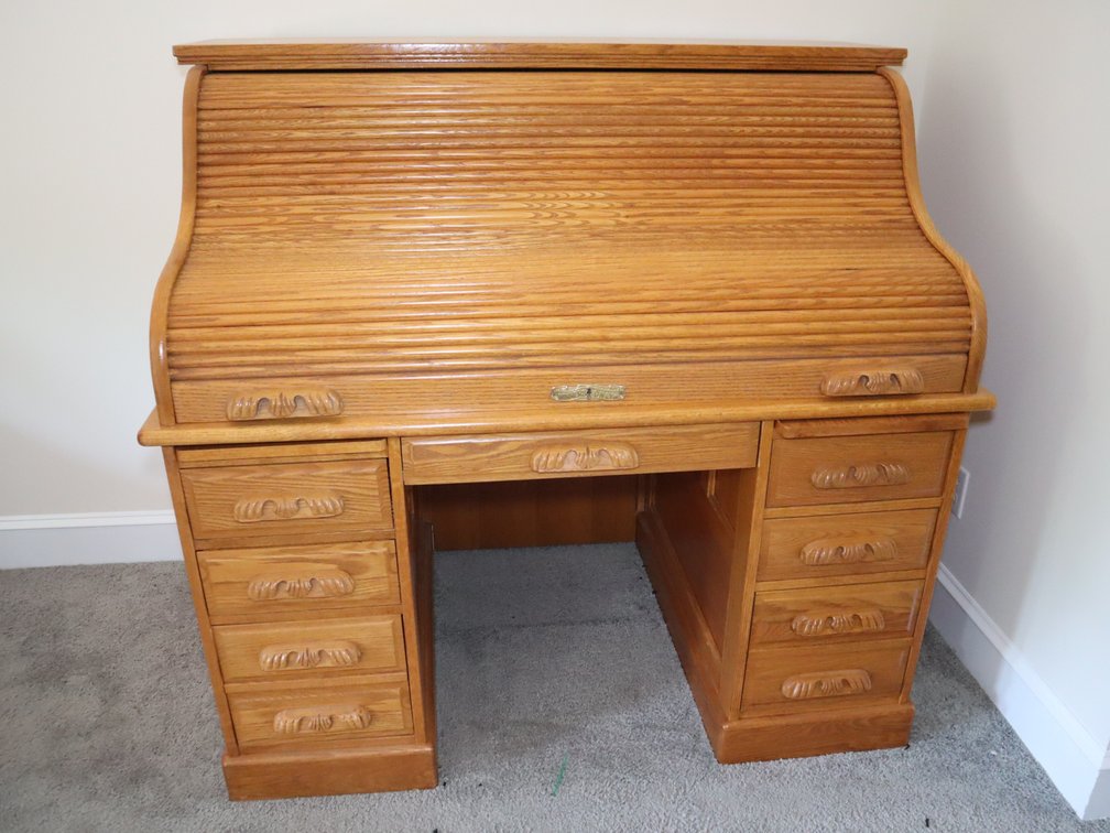 Oak Roll-Top Desk