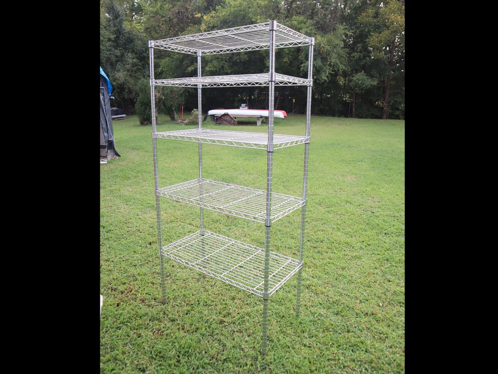 Chrome Wire Shelving Unit
