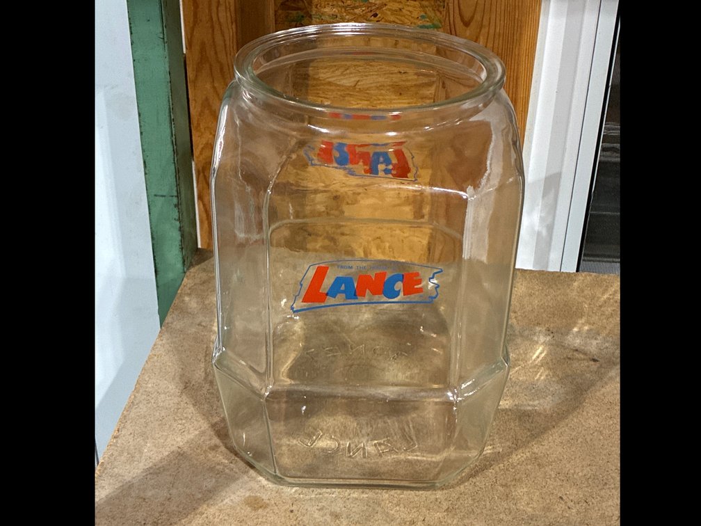 Lance Glass Store Display Jar