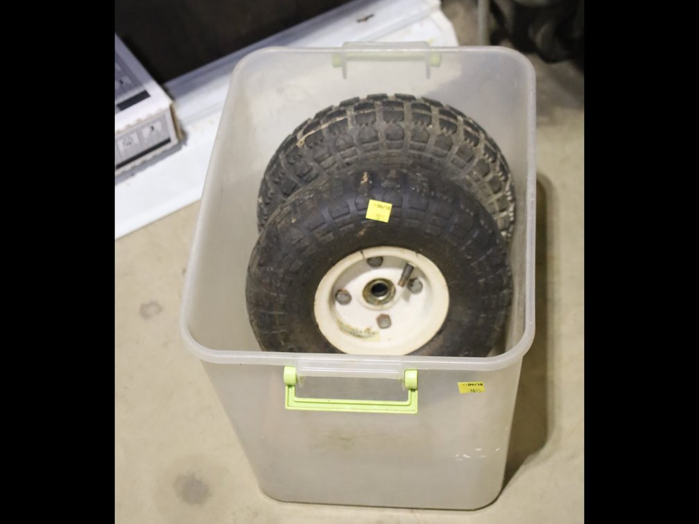 (2) Haul-Master 4.10/3.50-4 Hand Truck Wheels.