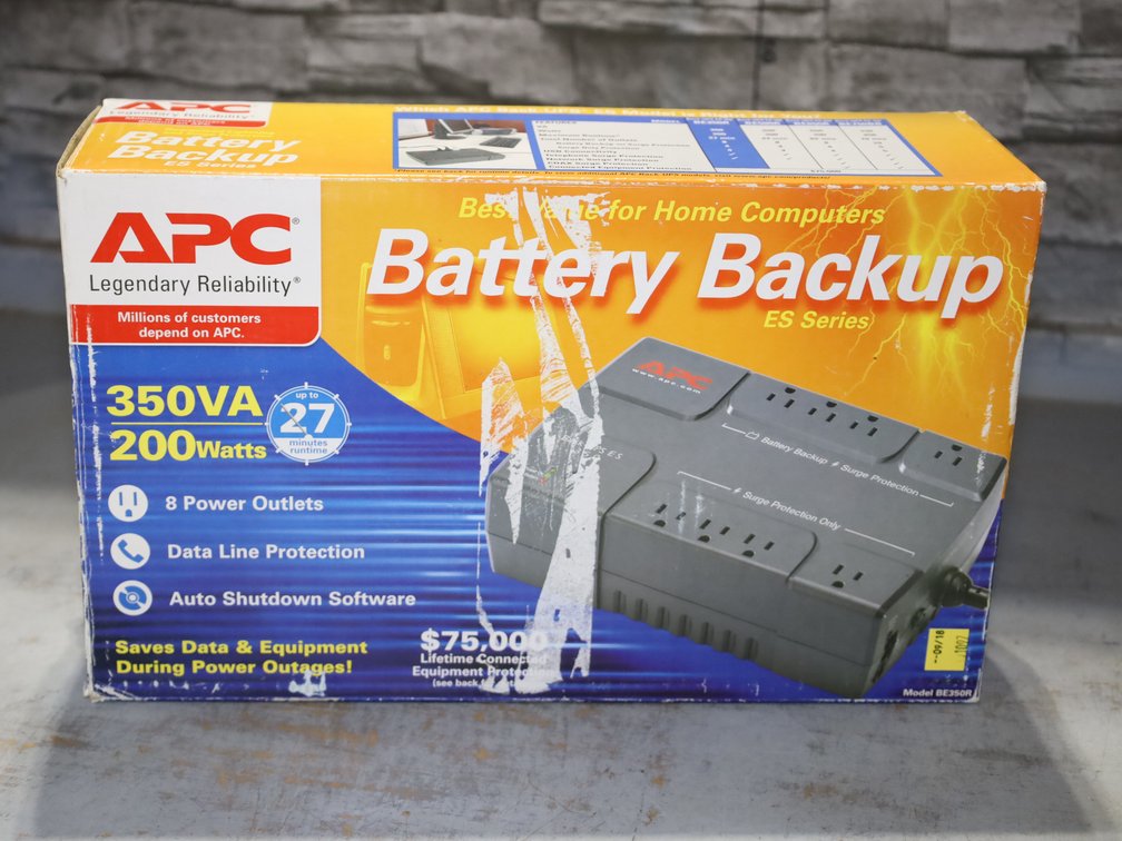 APC Back-UPS ES 350VA Battery Backup, Model BE350R (Boxed)