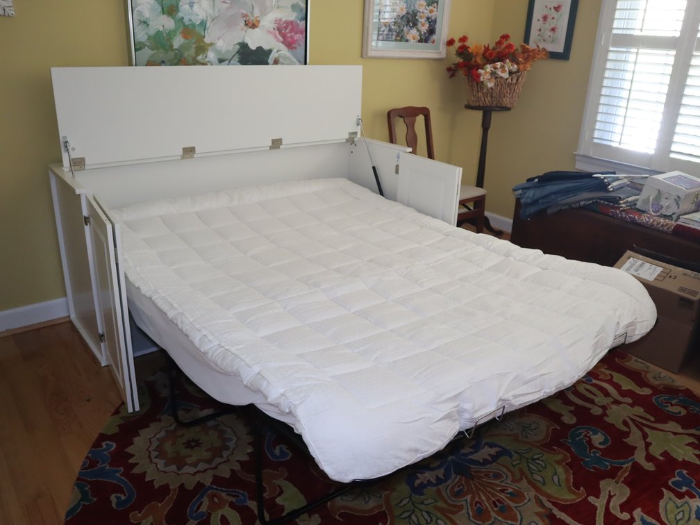 5'7"W x 30" h Cabinet Bed w/ Pull-Out Fold-Down Mattress