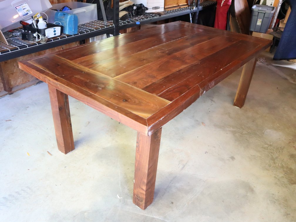 Plank-Top Farmhouse-Style Dining Table