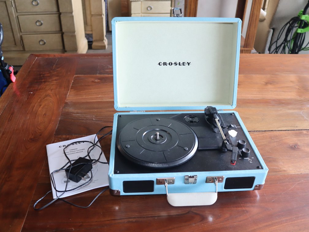 Crosley Cruiser Deluxe Turntable w/ Manual & Power Adapter