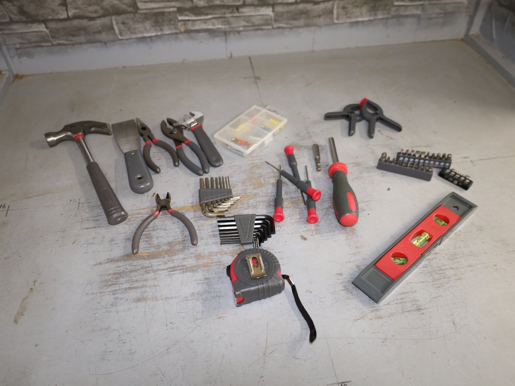 Hyper-Tough Hand Tool Set in Red Carry Bag w/ Contents