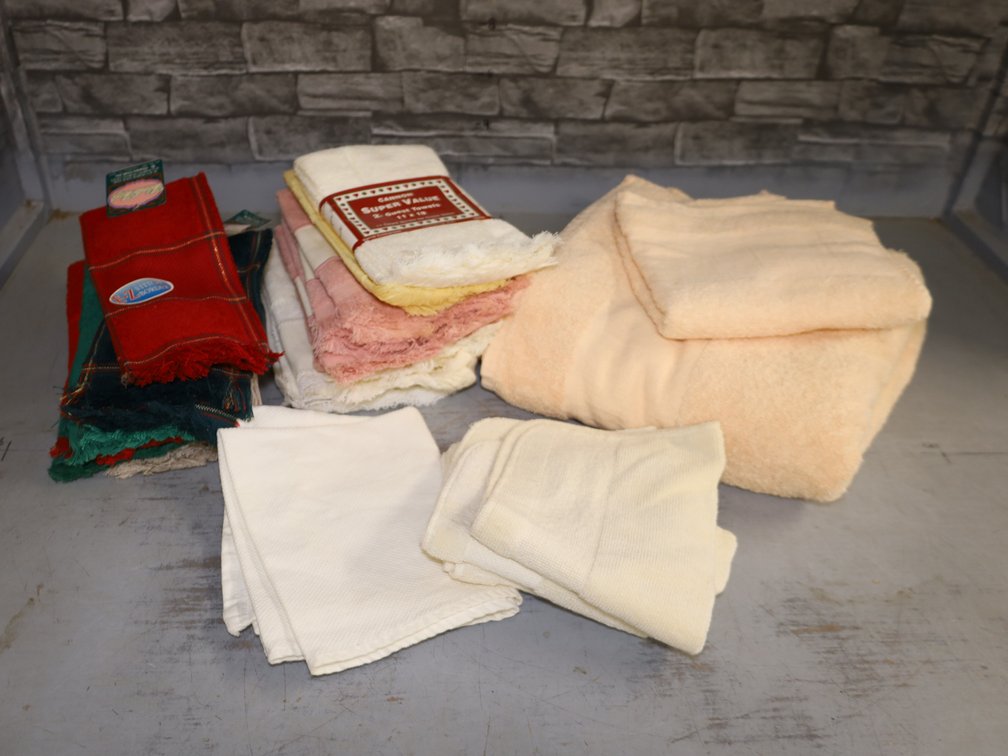 NEW Towels & Washcloths: Mixed Prints, & Solid for Counted Cross Stitch
