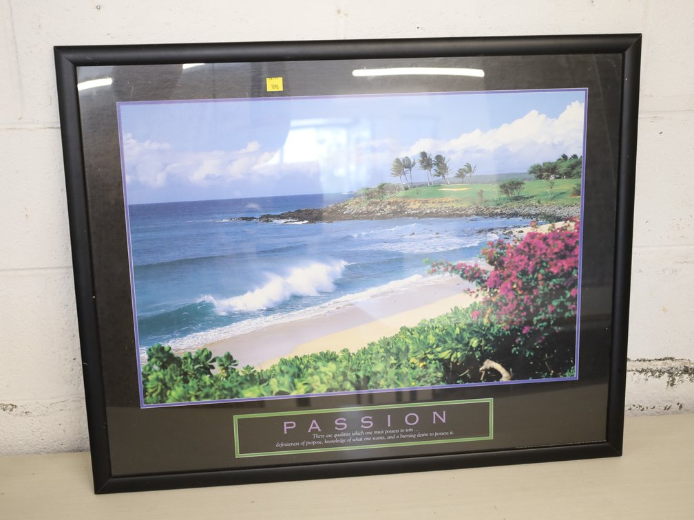 Framed "Passion" Motivational Print