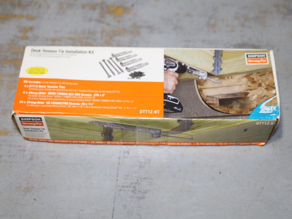 (2) Simpson Strong-Tie DTT1Z-KT Deck Tension Tie Installation Kits w/ Mounting Screws.