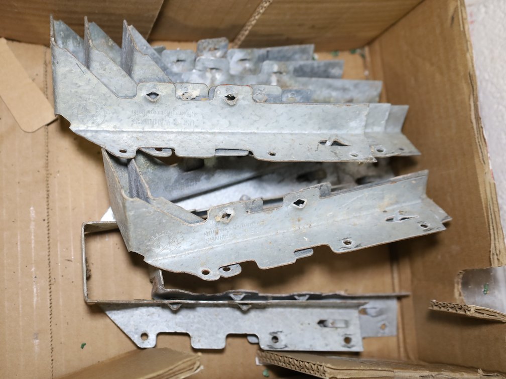 Assortment Of Galvanized Metal Joist Hangers