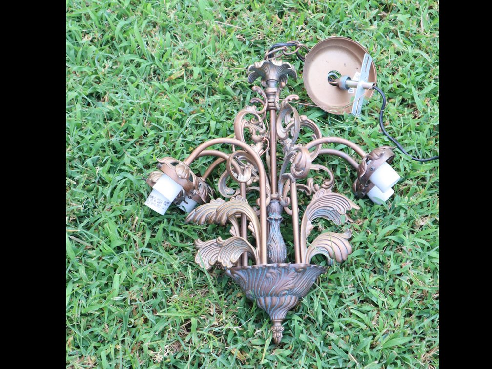 Ornate Pendant Light Fixture w/ Mounting Hardware.