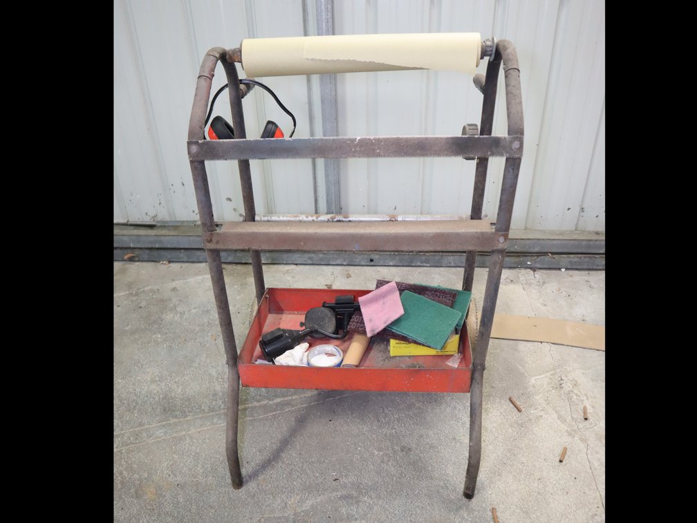 Wheeled Masking Paper Dispenser Cart