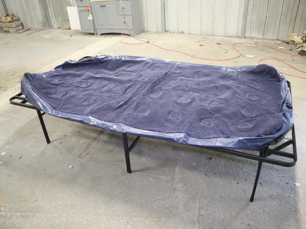 Folding Metal Bed Frame w/ Twin Size Air Mattress