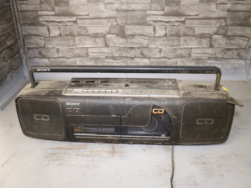 Sony CFD-64 Boombox w/ AM/FM Radio, Cassette/CD Player
