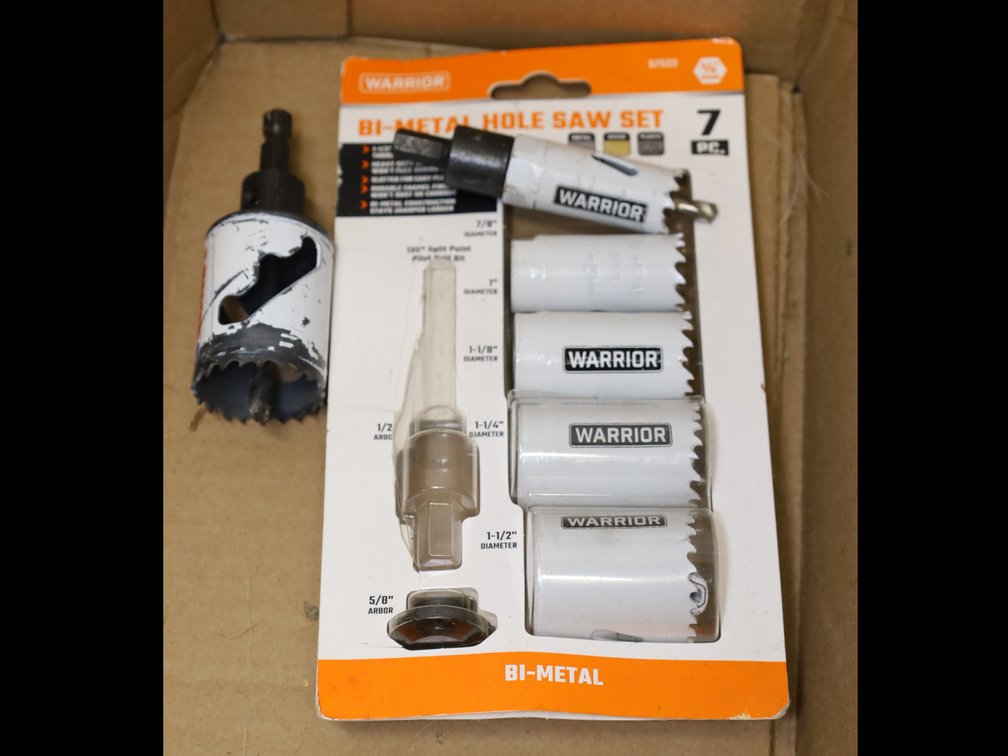 Water Supply Line, Ball Peen Hammer Head, Hole Saws and More..