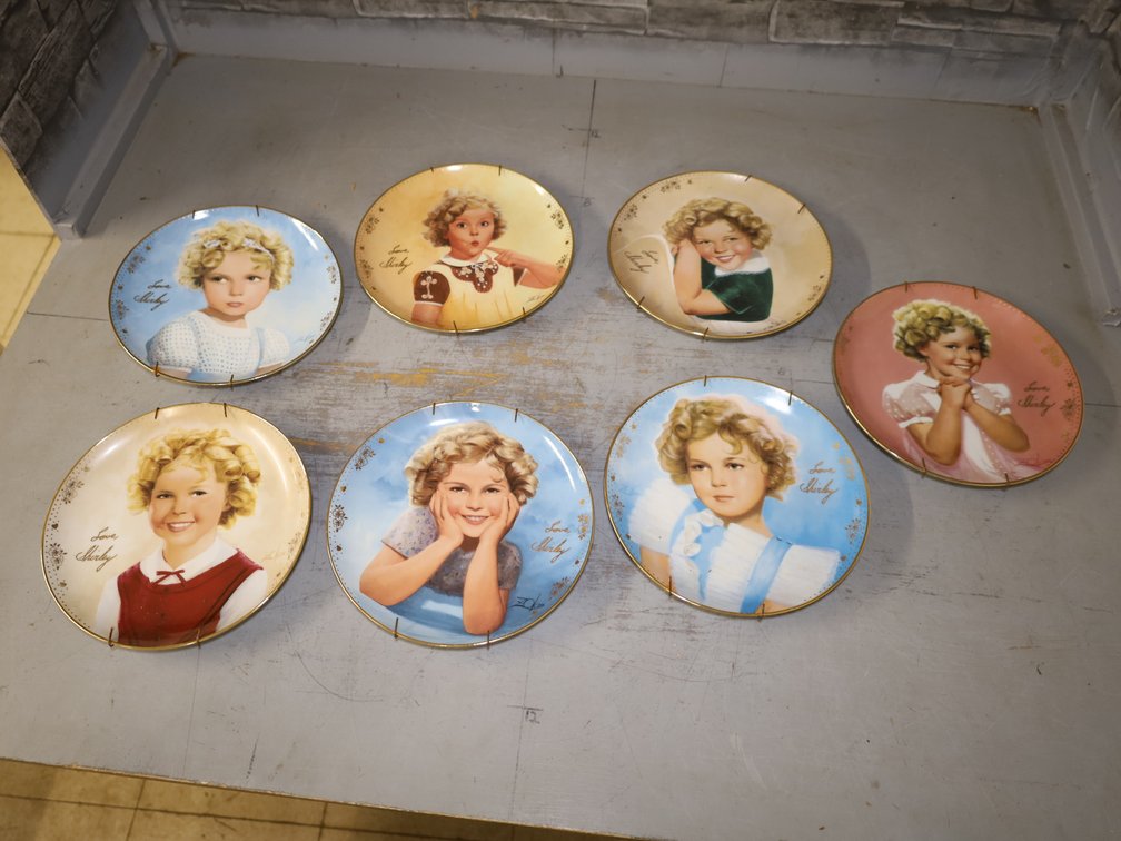 (7) Love, Shirley Collector Plates w/ Wall Hangers, Cloisonné Vase...