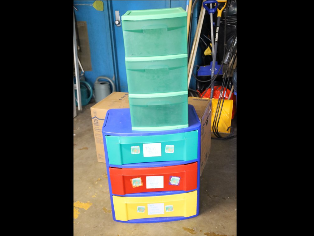 Sterilite 3-Drawer Storage Cart & 3-Drawer Storage Tower