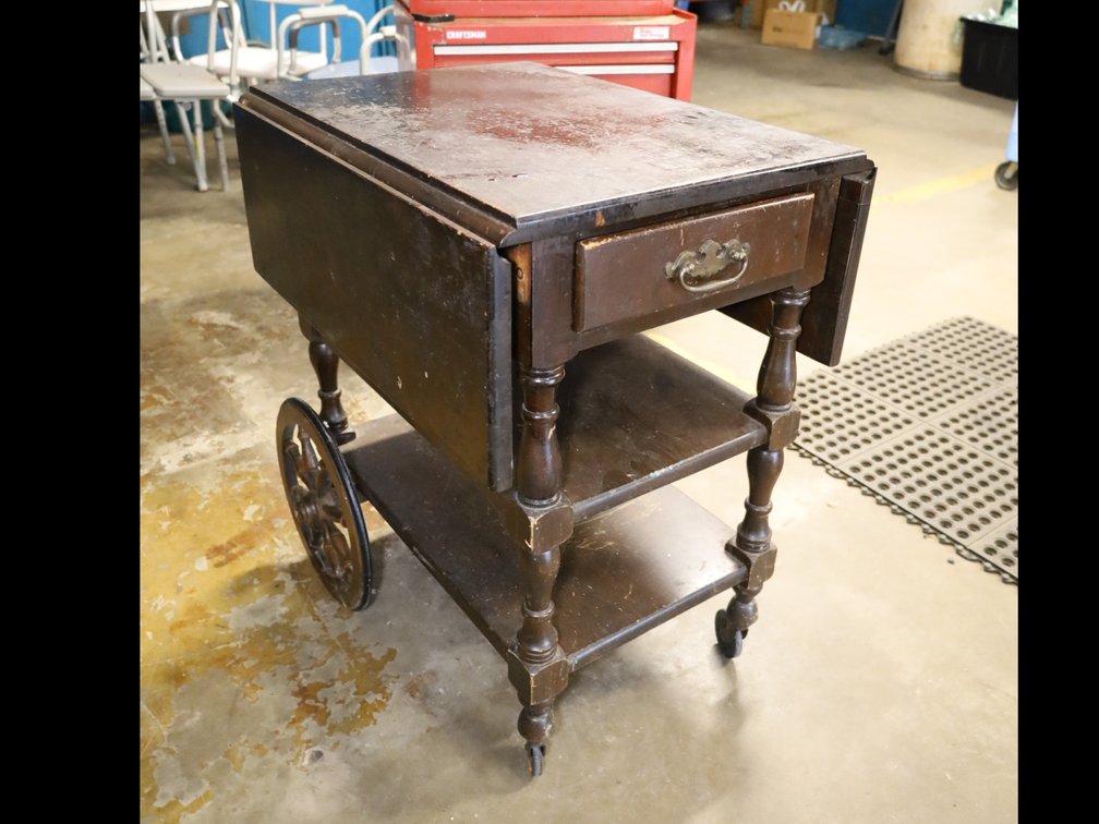 Drop Leaf Tea Cart