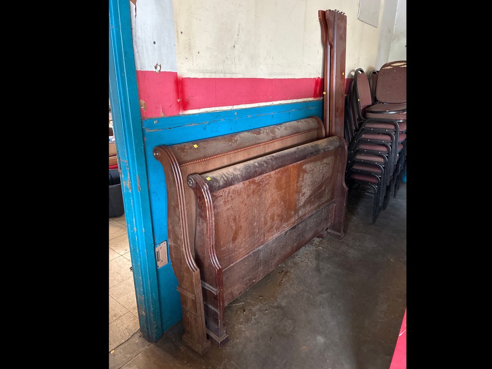 Full Size Wooden Sleigh Bed
