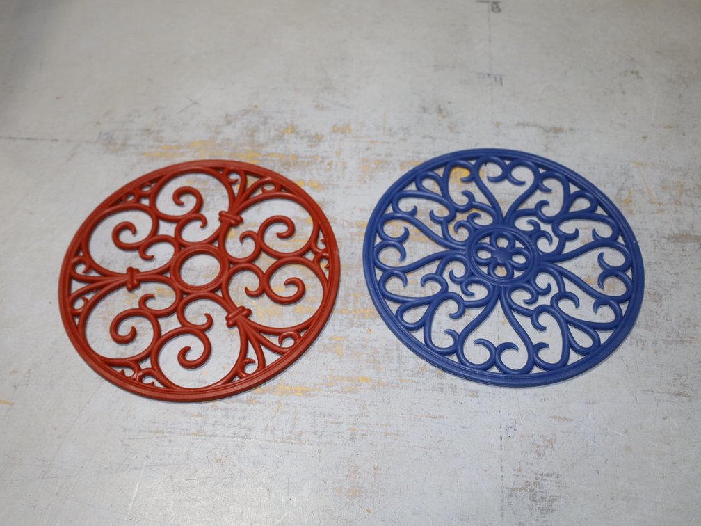Red & Blue Silicone Trivet Mats - Set of 3 Each