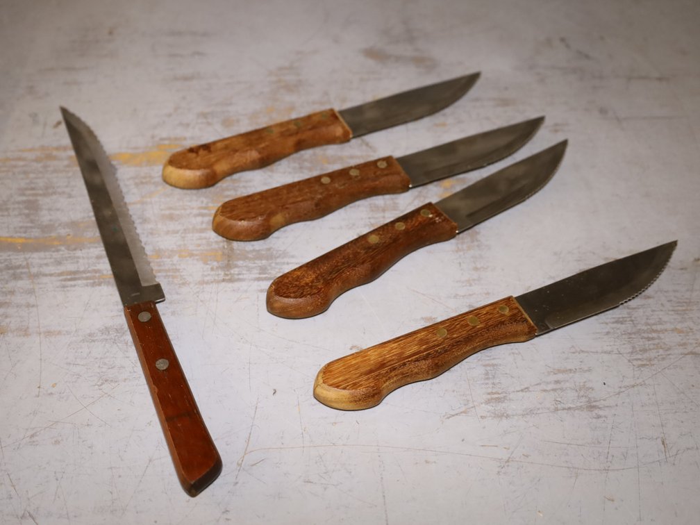 Restaurant Style Steak Knives, Vintage Kitchen Utility Knife
