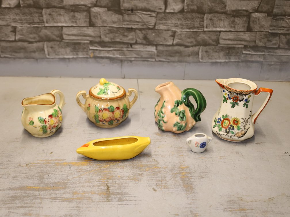 Japan Creamer & Lidded Sugar Bowl Set, Gourd Pitcher