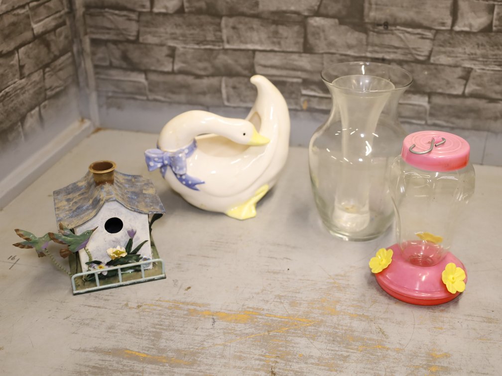 Goose Planter, Birdhouse Candle Holder...