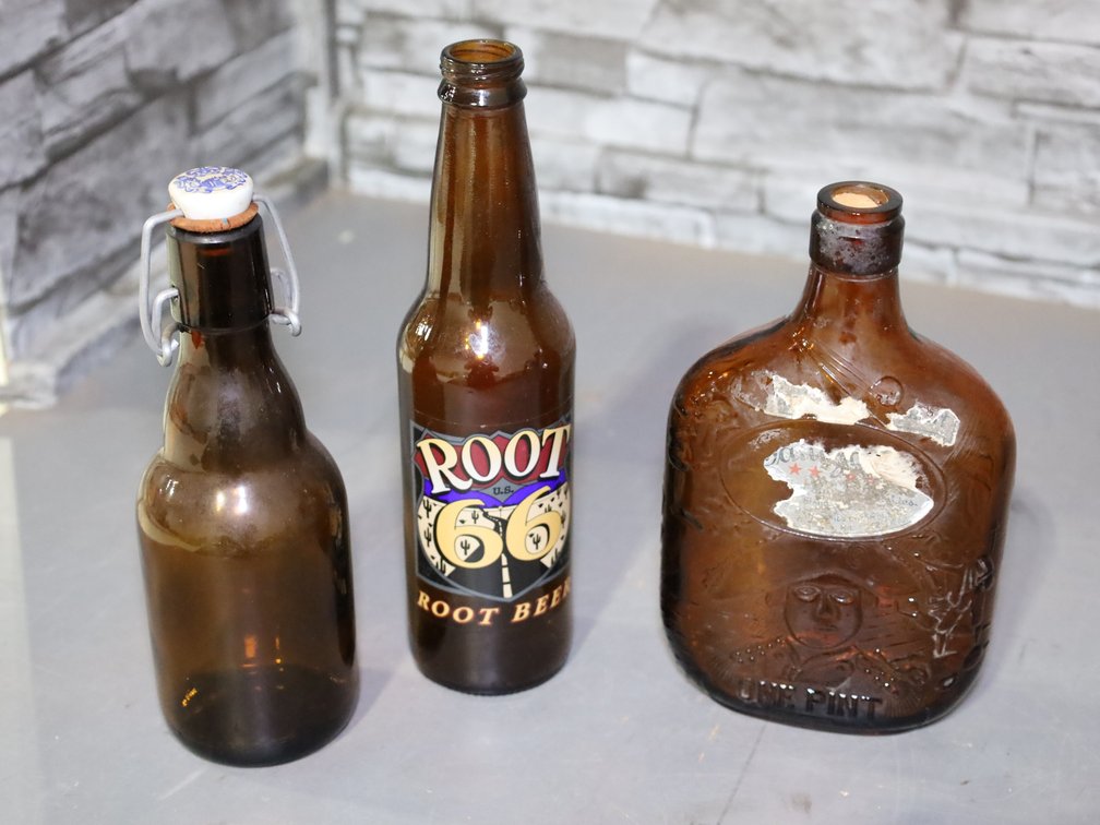 Vintage glass bottles