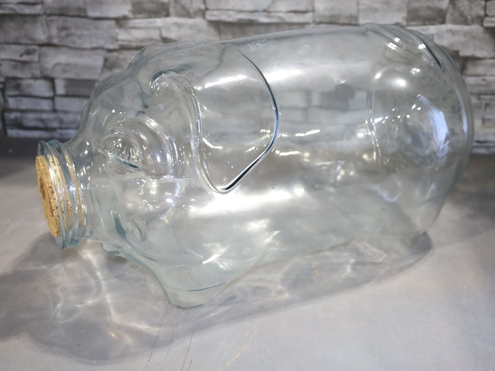 5-gallon piggy bank with cork snout